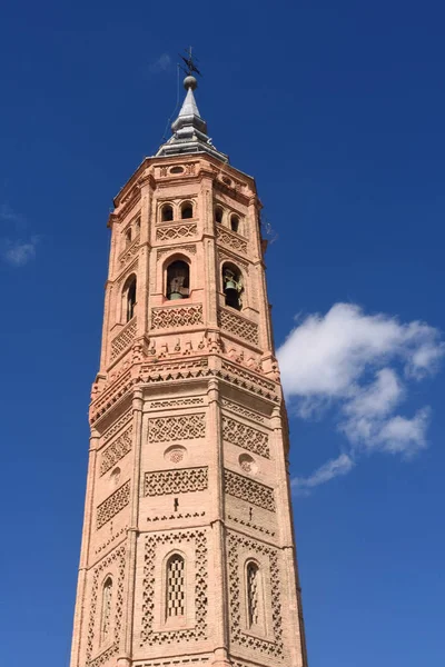 Bell tower of San Andres church (Moorish style). Calatayud, Zara — Stock Photo, Image