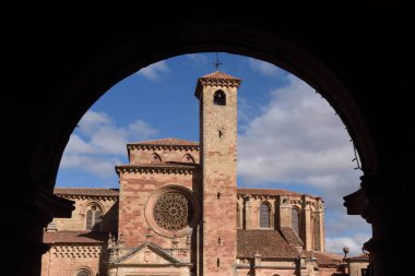 Katedral ve Main Square, SIGUENZA, Guadalajara il, 