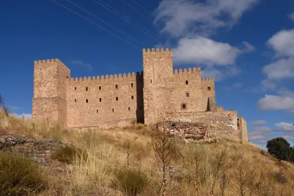 Castle Siguenza, Guadalajara tartományban, Castilla-Leon, Spanyolország — Stock Fotó