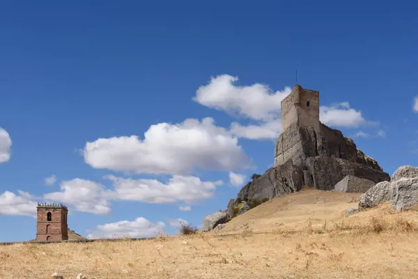 Замок, Санта-Марія-дель-Мар, маршрут, Сід, Дон Кіхот Атьенза, — стокове фото