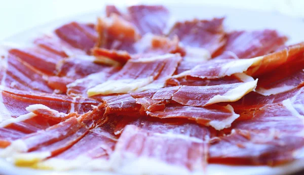 Zbliżenie na Jamón serrano — Zdjęcie stockowe