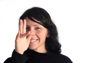 Kadın alay beyaz yapma