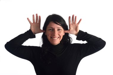 Kadın alay beyaz yapma