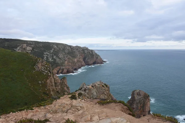 Paisaje del Cabo de Roca, Cascais, Región de Lisboa, Portugal —  Fotos de Stock