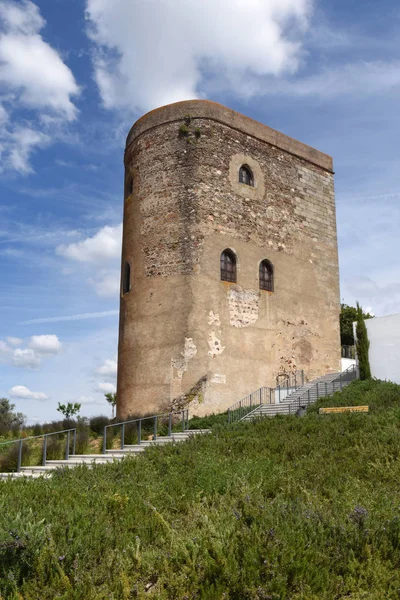 Tower; castle; village; Redondo; Alentejo region; Portugal; day;