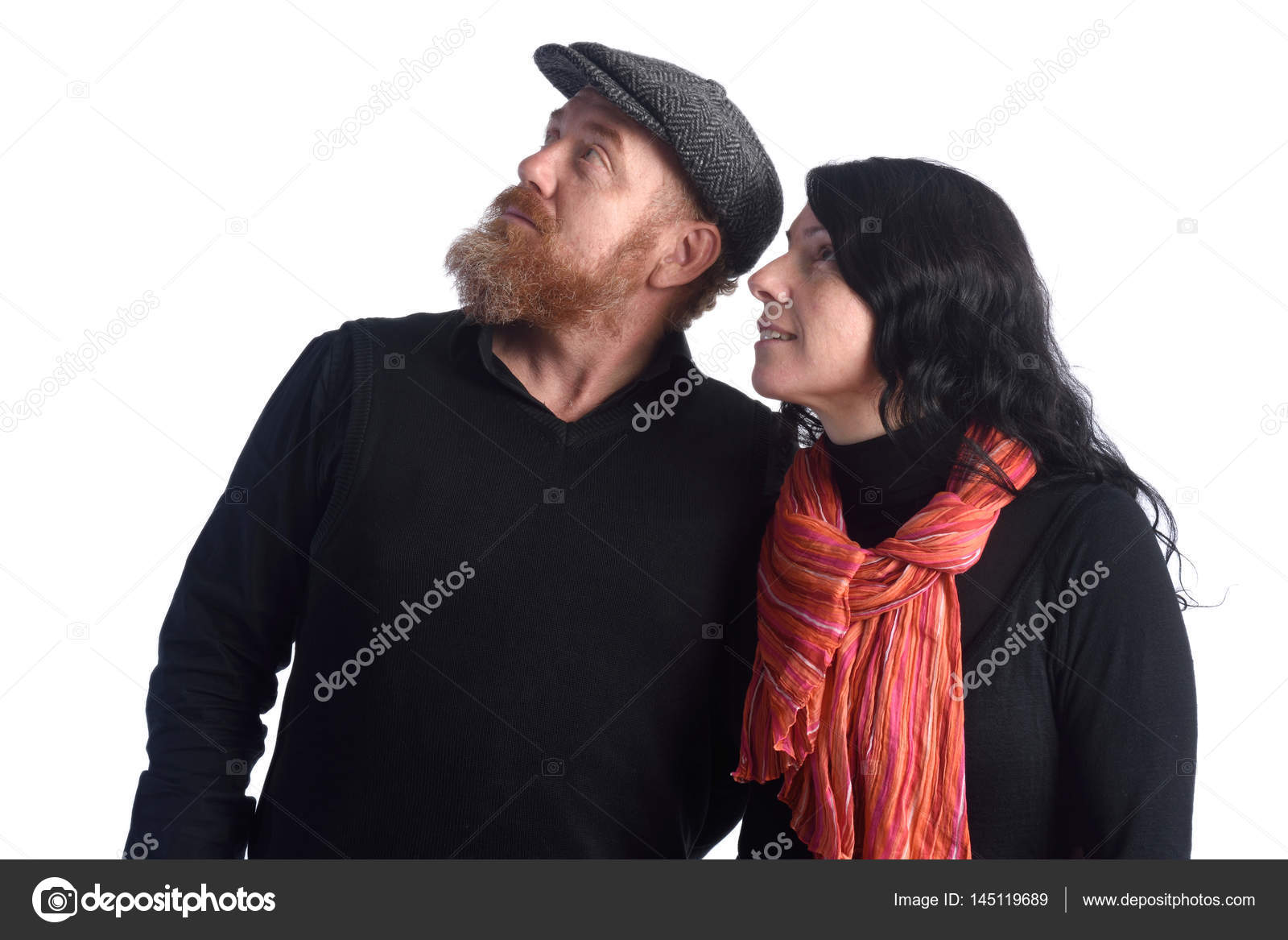 Couple looking up Couple looking up