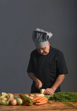 Şef kesme sebze Grey