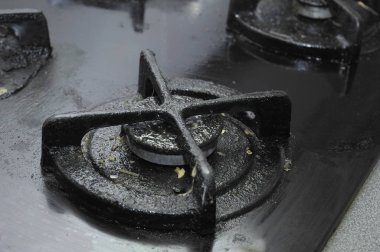 Kirli bir mutfak yakın çekim