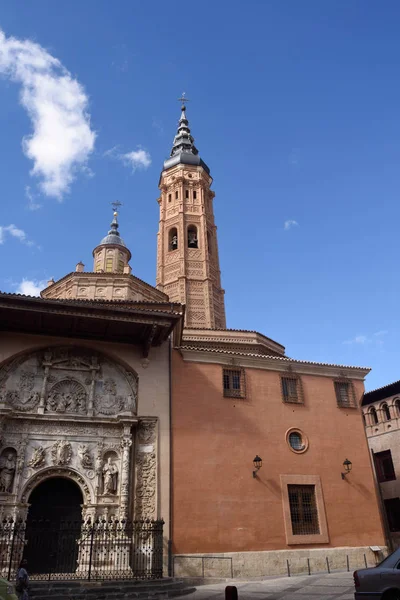 Kollegiala kyrkan Santa Maria la Mayor, Calatayud. Zaragoza-provinsen, Aragon — Stockfoto