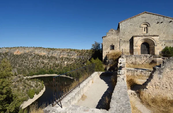 Ermita de San Frutos, Hoces del Duraton, provincia de Segovia, España — Foto de Stock