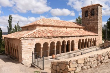 Romanesque church of San Salvador de Carabias, Siguenza,Guadalajara province,Castilla-La Mancha,Spain clipart