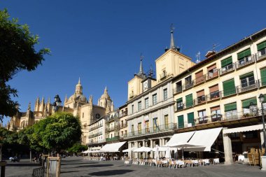 Ana kare ve Segovia Katedrali, Castilla-Leon, İspanya