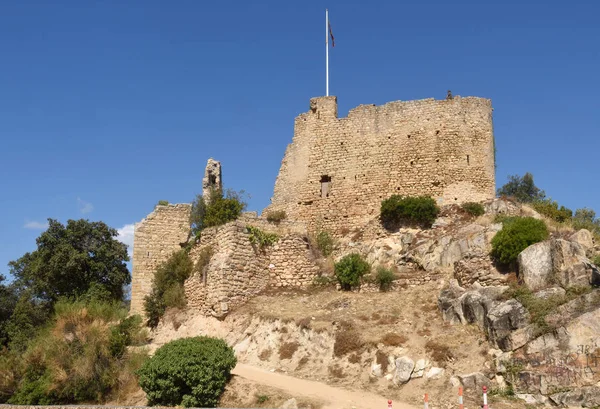 Středověký hrad, desátého století, Palafolls, Girona provincie, Katalánsko, Španělsko — Stock fotografie