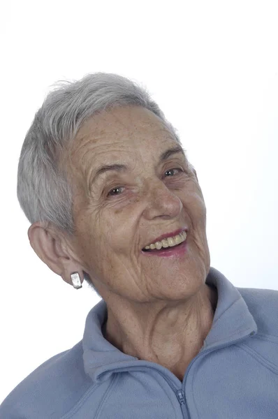 Retrato de una mujer mayor, sonrisa — Foto de Stock