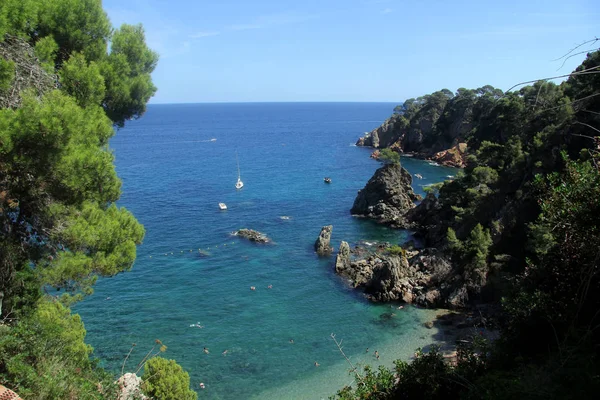 El Golfet beach in Calella de Palafrugell, Costa Brava, — Stock fotografie