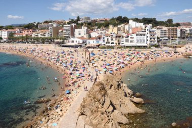 Plaj sahil Blanes şehir, Costa Brava, Girona ili