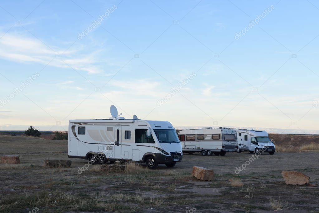 motorhome,Parked and spending the night