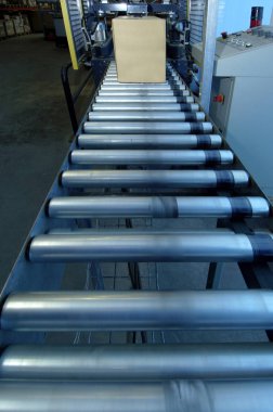 bir konveyör yakın çekim,