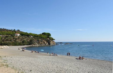 Garbet Colera beach, Costa Brava, Girona Eyaleti, Costa Brava, İspanya