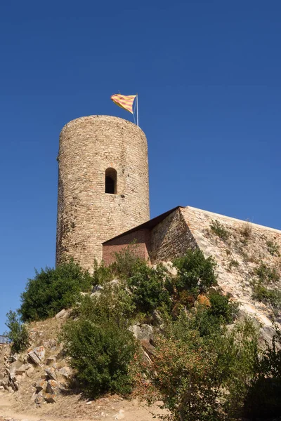 Sant Joan vár a Blanes városában, a Costa Brava, Girona Péld — Stock Fotó