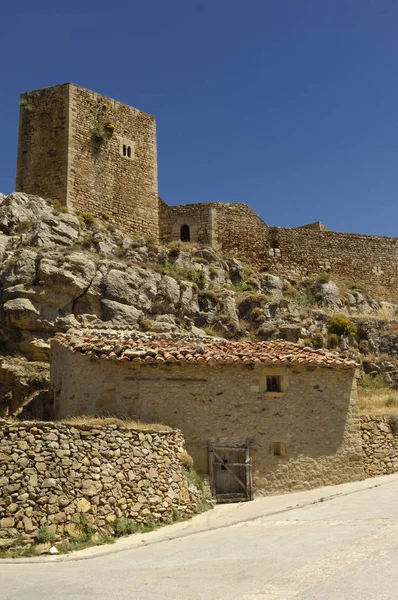 Burg von puertomingalvo, Provinz Teruel, Spanien, — Stockfoto