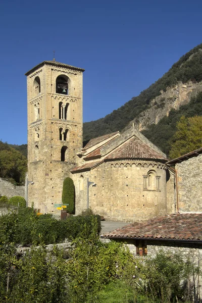 Chiesa di Sant Cristofor Baget, provincia di Girona, Catalogna, Spai — Foto Stock