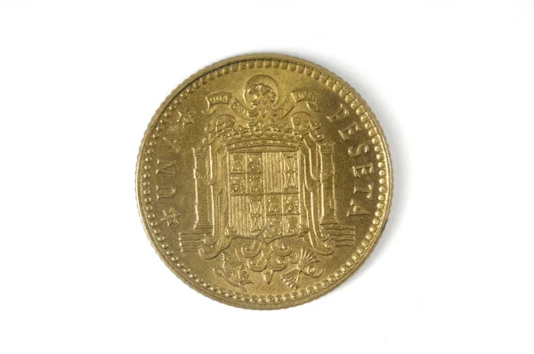 1 ペセタ、スペインのコイン — ストック写真