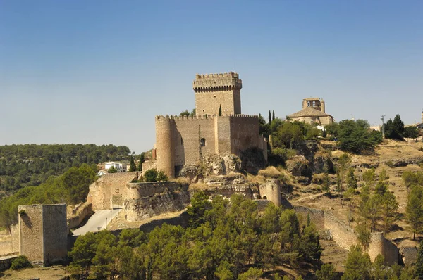 Alarcon vár, Cuenca tartomány, Castilla La Mancha, Spanyolország — Stock Fotó