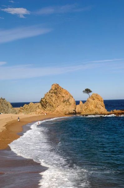 La Mar Menuda beach of Tossa de Mar, Costa Brava, — Stockfoto