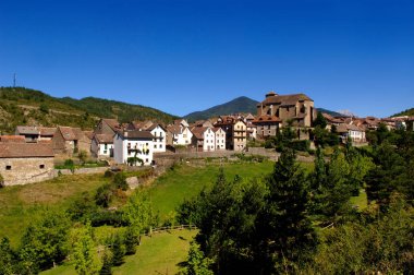 Görünüm Anso, Huesca, Aragon, İspanya