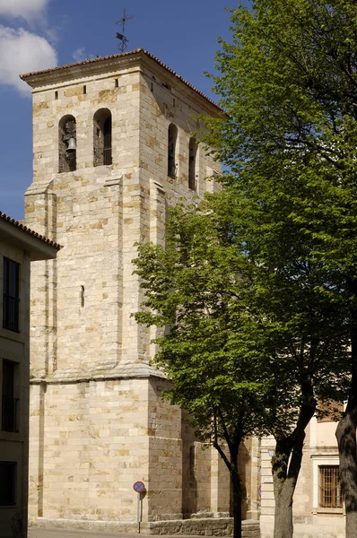 San Pedro Kirche und Getümmel diego de deza square, zamora, spanien — Stockfoto