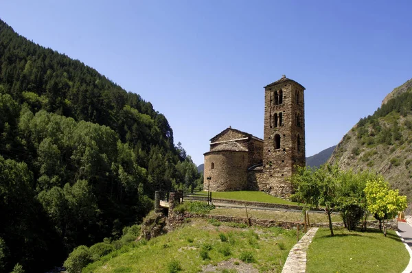 Iglesia románica de Sant Joan de Caselles (siglo XII), Canillo —  Fotos de Stock