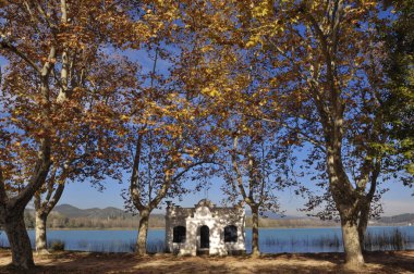 Banyoles lake, Girona province, Catalonia, Spain clipart