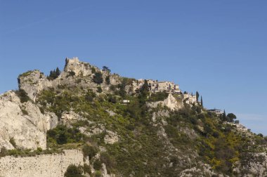 Eze Köyü, Fransız Rivierası görünümünden dağ