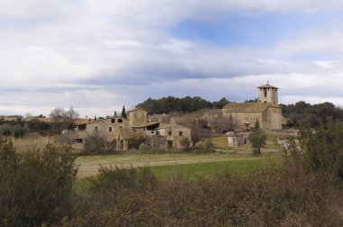 Village of Fontcoberta, Pla de l'Estany, Girona, Spain clipart