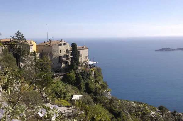 Vista al mar desde el pueblo de Eze, Riviera Francesa —  Fotos de Stock