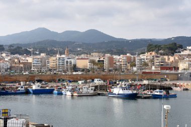 Fishing port of Arenys de Mar, El Maresme, Barcelona province,  clipart