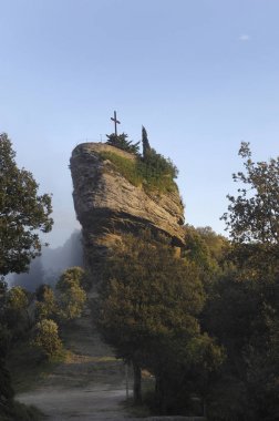 Rocacorba, Sanctuary and Mountain, Canet de Adri, Girona province clipart