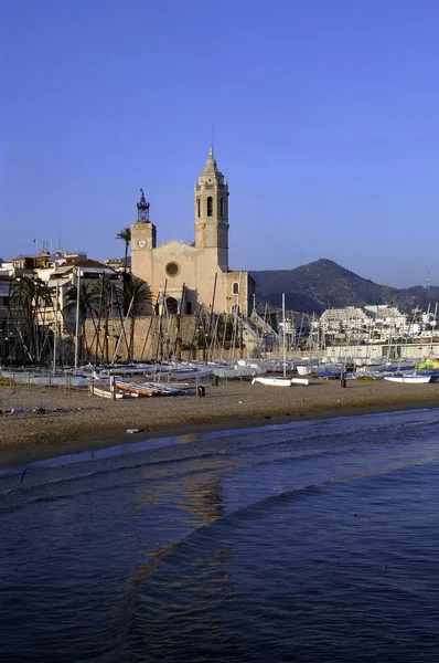 Sant Bartomeu church of Sitges, Barcelona province, Catalonia, S — Stock Photo, Image