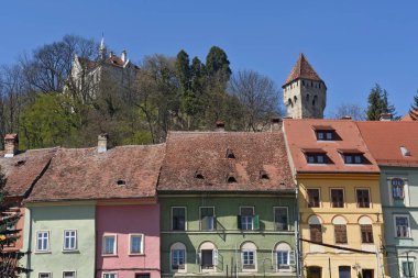 Savunma Kulesi Sighisoara Sakson ortaçağ, müstahkem Transylva