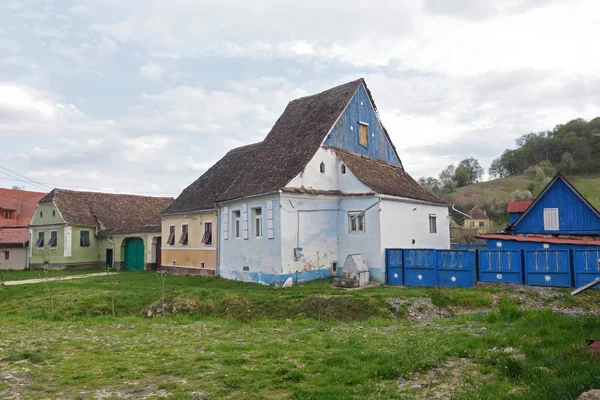 Casas de aldeia medieval de Biertan, Transilvânia, Roménia — Fotografia de Stock