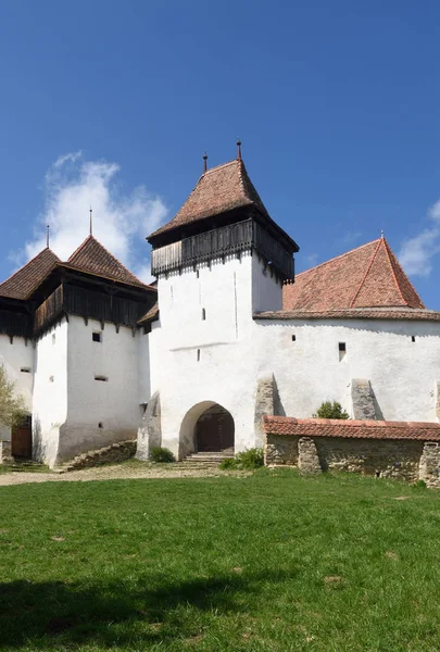 Iglesia fortificada de Viscri, Transilvania, Rumania — Foto de Stock