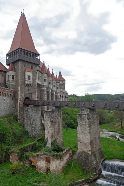 Castel av Corvinilor, hunedoara, Transsylvanien, Rumänien, — Stockfoto