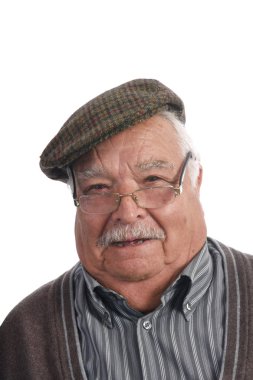 Beyaz üzerinde üst düzey bir adam portresi