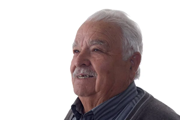 Catalão homem sênior em branco — Fotografia de Stock