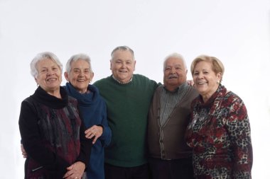 Bir grup beyaz üzerine üst düzey insan