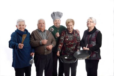 beyaz üzerine üst düzey insanlar yemek