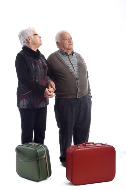 yaşlı beyaz üzerinde seyahat