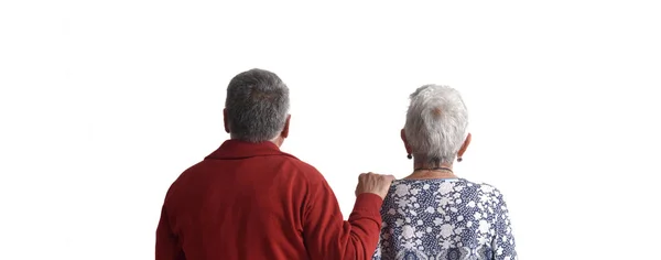 Couple looking back to horizon — Stock Photo, Image