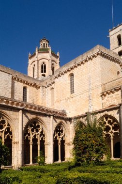 Cloister Santes Creus manastır Tarragona ilinde, Ca